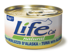 LifeCat консерва для котов тунец и треска с Аляски 85 г