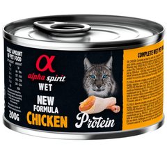 Alpha Spirit Cat Chicken Protein - Вологий корм для дорослих котів з куркою 200 г