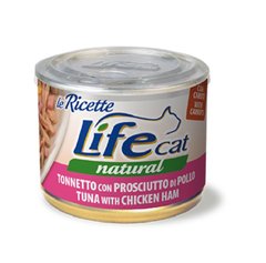 LifeCat консерва для кошек тунець с куриной ветчиной 150 г