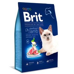 Brit Premium by Nature Cat Sterilized Lamb - Сухой корм для взрослых стерилизованных кошек с чувствительным пищеварением с ягненком 1,5 кг