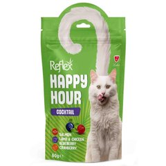 Reflex Happy Hour - Рефлекс Щаслива година ласощі для котів з лососем, ягням, куркою, чорницею та журавлиною, коктейль 60 г