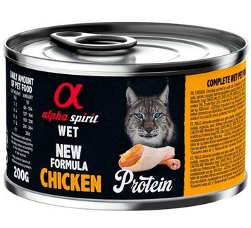 Alpha Spirit Cat Chicken Protein - Влажный корм для взрослых кошек с курицей 200 г