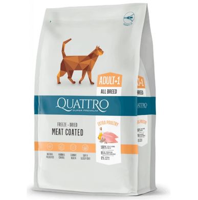 Quattro Cat Adult Poultry - Сухой корм для взрослых кошек с птицей 1,5 кг