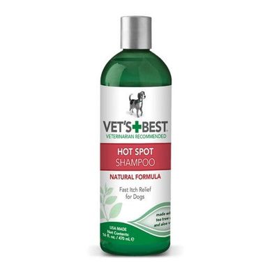 VET`S BEST  Hot Spot Shampoo - Шампунь для усунення подразнень, запалень та свербежу, 470 мл