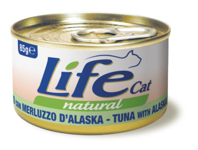 LifeCat консерва для котов тунец и треска с Аляски 85 г