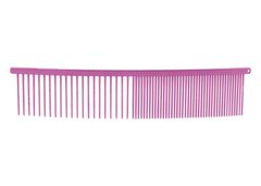 Show Tech Curved Combi Comb 19 cm - Fuschia Comb Изогнутый гребень для кучерявой шерсти (фуксия), 19 см