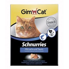 GimCat Schnurries Salmon and Taurine - Витаминные сердечки с лососем и таурином 420 г