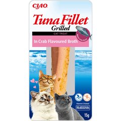 INABA Grilled - Ласощі для котів філе тунця на грилі в бульйоні з краба 15 г