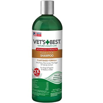 VET`S BEST Flea & Tick Shampoo - Шампунь для собак от блох и клещей, 355 мл