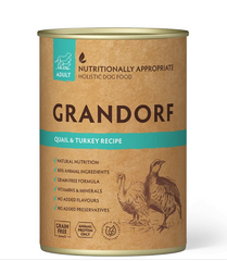 Grandorf Quail and Turkey - Грандорф консервы для собак с куропаткой и индейкой 400 г