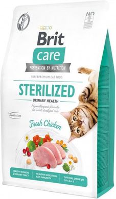 Brit Care Cat Grain Free Sterilized Urinary Health - Беззерновий корм для стерилізованих кішок для підтримання мочевидільної системи з куркою 2 кг