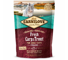 Carnilove Fresh Carp & Trout Sterilised Cats - Сухой корм для стерилизованных кошек с карпом и форелью 0,4 кг