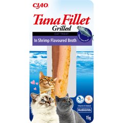 INABA Grilled - Ласощі для котів філе тунця на грилі в бульйоні з креветок 15 г
