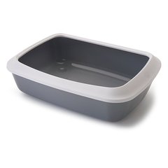 Savic Iriz Cat Litter Tray - Савик Айриз лоток туалет с бортиком для котов, серый