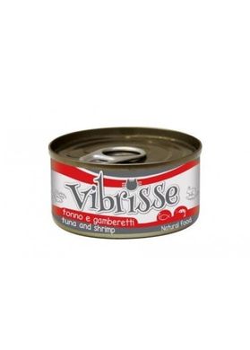 Vibrisse Консерва для кошек с тунцом и креветками в соусе
