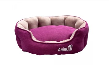 AnimAll Royal Velours M Fuchsia - Лежак малинового кольору для котів та собак, 53×47×21 см