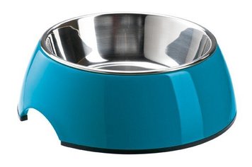 HUNTER Melamine Feeding Bowl. Миска в подставке из меламина. Голубая.