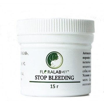 FloraLabVet Stop Bleeding - Кровоостанавливающий порошок, 15 г