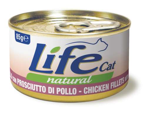 LifeCat консерва для котів курка та шинка 85 г