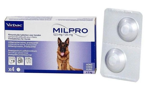 Virbac Milpro Антигельминтные таблетки для собак на вес более 5 кг (1 таб.)