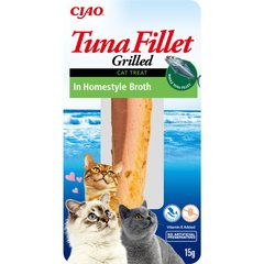 INABA Grilled - Ласощі для котів філе тунця на грилі в домашньому бульйоні 15 г