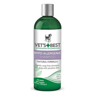 VET`S BEST Hypo-Allergenic Shampoo - Шампунь гипоаллергенный для чувствительной кожи для собак, 470 мл