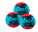 Kong Squeezz Action - Конг игрушка для собак мяч полупрозрачный, красно-синий S, 1 шт