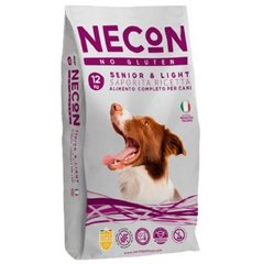 Necon No Gluten Dog Senior & Light - Сухой корм для собак в возрасте от 7 лет, или для стерилизованных со свининой 3 кг