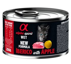 Alpha Spirit Cat Iberian Pork With Yellow Apple - Вологий корм для дорослих котів зі свининою та свіжими яблуками 200 г