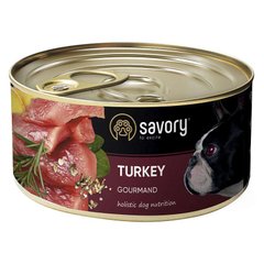 Savory Dog Gourmand Turkey - Сейворі консерви для дорослих собак з індичкою 200 г