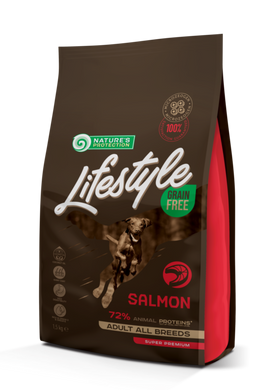 Nature's Protection Lifestyle Grain Free Salmon Adult All Breeds - Сухий беззерновий корм для дорослих собак всіх порід з лососем 1,5 кг