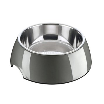 HUNTER Melamine Feeding Bowl. Миска в подставке из меламина. Серая.