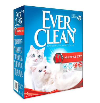 Ever Clean Multiple Cat - Грудкуючий бентонітовий наповнювач з гранулами силікагелю 6 л