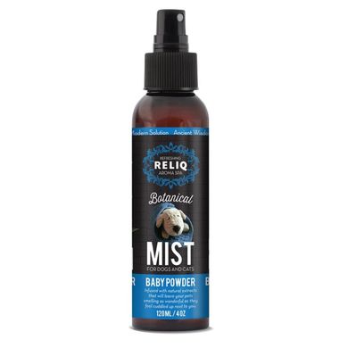 RELIQ Botanical Mist-Baby Powder - увлажняющий спрей для собак и кошек, 120 мл