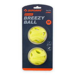 Bronzedog Skipdawg Breezy Ball - Игрушка для собак для облегчения дыхания, 7 см (2шт)