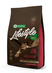 Nature's Protection Lifestyle Grain Free Cat Senior Salmon - Сухой беззерновой корм для пожилых кошек с лососем 1,5 кг