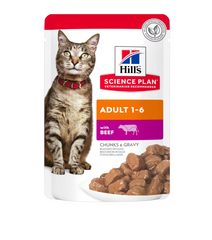 Hill's Science Plan Adult Beef Пауч для взрослых кошек с говядиной 85 г