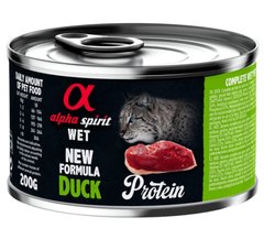 Alpha Spirit Cat Duck Protein - Влажный корм для взрослых кошек с уткой 200 г