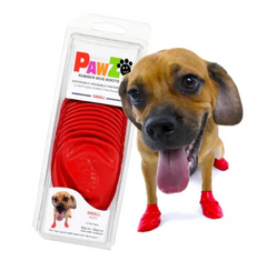 Pawz Protex - Резиновая обувь для собак, красная 2 шт S