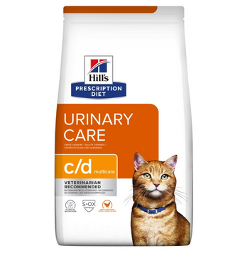 Hill's PD Feline C/D Multicare - Лікувальний корм для запобігання утворенню струвітів та оксалатів для котів з куркою 400 г