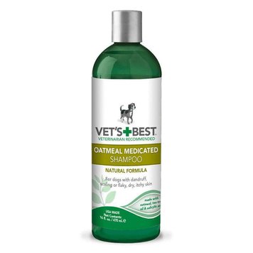 VET`S BEST Oatmeal Medicated Shampoo - Терапевтичний шампунь для собак з сухою шкірою, 470 мл