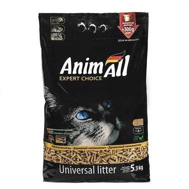 AnimAll Деревний наповнювач для котів 5,3 кг