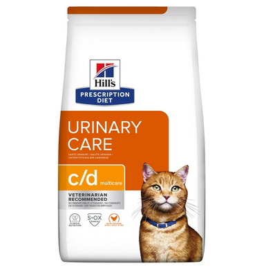 Hill's PD Feline C/D Multicare - Лечебный корм для предотвращения образования струвитов и оксалатов для кошек с курицей 1,5 кг