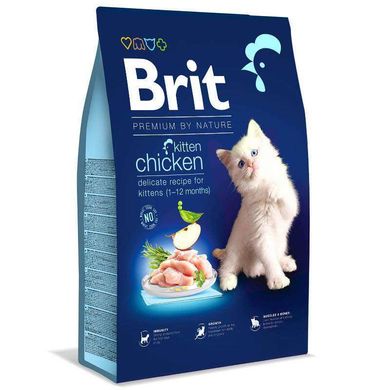 Brit Premium by Nature Kitten Chicken - Сухий корм для кошенят всіх порід 1-12 місяців з куркою 1,5 кг