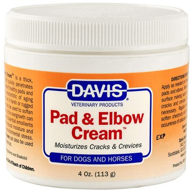 Davis Pad & Elbow Cream ДЭВИС ЗАЖИВЛЯЮЩИЙ КРЕМ для лап и локтей собак и лошадей 113 мл