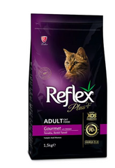 Reflex Plus Multi Colour Adult Cat Food with Chicken - Рефлекс Плюс сухий корм для котів Gourmet з куркою 1,5 кг