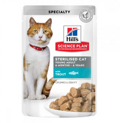 Hill's Science Plan Feline Adult Young Sterilised Cat Пауч для стерилизованных кошек с треской 85 г