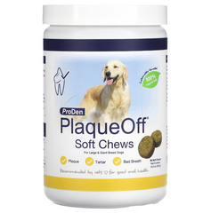 PlaqueOff Soft Chews - Жевательное лакомство для поддержания здоровья зубов, десен и запаха дыхания 450 г