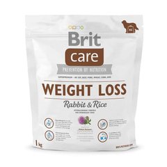 Brit Care Weight Loss Rabbit and Rice - Сухий корм для собак з надмірною вагою з кроликом та рисом 1 кг