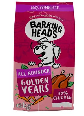 Сухий корм для літніх собак з куркою Barking Heads CHICKEN GOLDEN YEARS MATURE ALL BREEDS, 12 кг